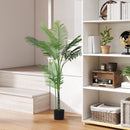 Pianta Artificiale Areca Alta 150 cm per Interni con Vaso in PE Verde  