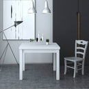 Tavolo allungabile 90/180x90 cm Firenze bianco frassinato