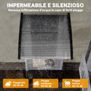 Tettoia da Esterno 103x96,5x27cm per Porte e Finestre in Policarbonato Trasparente      