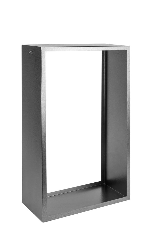 online Portalegna per Camino 72x35x120cm in Ferro Verniciato Grigio Martellato