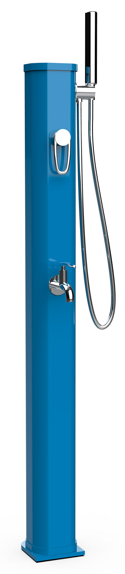sconto Mini Doccia Solare da Giardino 20L Miscelatore Lavapiedi e Doccetta Blu Capri