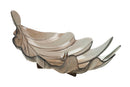 Svuota Tasche Leaf 46x24x13 cm Vetro Marrone Chiaro