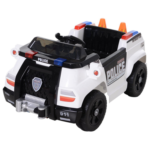 Macchina Elettrica Polizia per Bambini 6V Police Bianca acquista