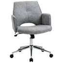 Sedia Operativa da Ufficio 63x66,5x85-95 cm in Tessuto Grigio
