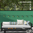 Telo Ombreggiante Frangivento 15,25x1,75 m contro Raggi UV con Fascette Incluse in HDPE Verde