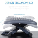 Poggiapiedi da Ufficio Altezza e Inclinazione Regolabile 46x35x11-17 cm 