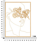 Pannello da Muro Oro Face 60x1x80 cm in Ferro 