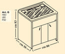 Mobile Lavatoio da Esterno in Polipropilene e Alluminio 80x50x83 cm Bianco  