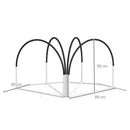 Set Agility Dog 4 Pezzi con 4 Picchetti e Borsa da Trasporto 89x69x99 cm Bianco e Nero      