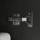 Armadietto a Specchio per Bagno 60x15x75 cm Struttura in MDF Nero   