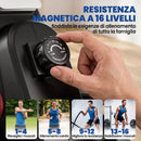 Vogatore Domestico 16 Livelli Resistenza Magnetica Binario Alluminio Bluetooth Compatibile APP Nero      