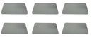 Set 6 Tovagliette 45x30x0,2 cm in Pvc Villa d'Este Home Tivoli Texas Grigie