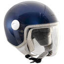 Casco Demi-Jet per Bambini Visiera Lunga CGM Magic Smile 205S Blu Metallizzato Varie Misure