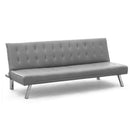 Divano Letto 175x80x73 cm in Similpelle Grigio