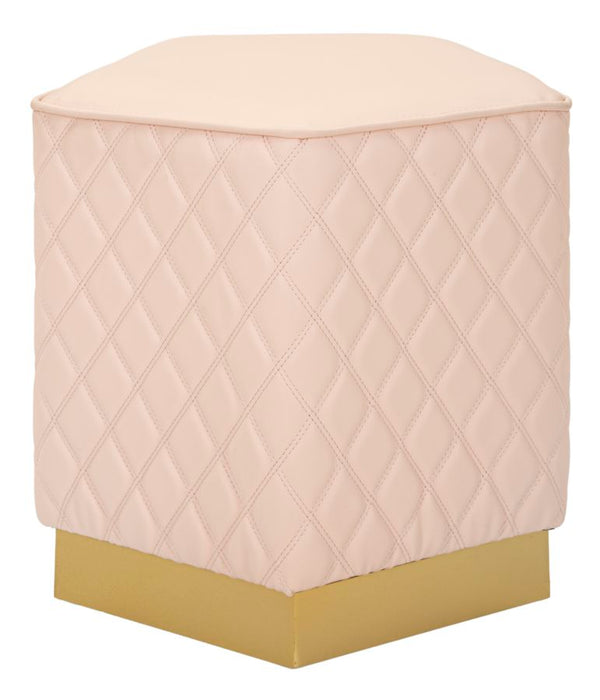 sconto Puff Pentagonale Sharon 38x38x38 cm in Pino e MDF e Metallo e Plastica