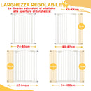 Cancellino per Cani Estensibile 74-100x94 cm in Metallo Bianco