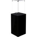 Stufa a Gas da Esterno 127,6x39,8x39,4cm Flig Gastonia Mini Nero Lucido con Vetri