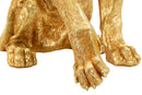 Decorazione Leone Shant 45x29x55 cm in Resina Oro      