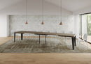  Tavolo Allungabile 180-440x90x77 cm Flame Tortora Telaio Antracite
