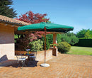 Ombrellone da Giardino 3x3 m Palo Ø48 mm in Legno Vorghini De Lux Verde