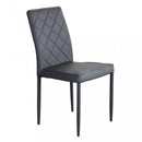 Sedia Blossom 41x50x91 h cm in Similpelle Grigio scuro