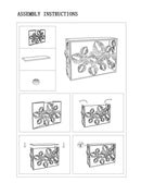 Console Glam Floris 113x40x80 cm in Ferro e MDF e Specchio Multicolor      