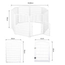 Recinto per Animali Domestici Cani Gatti Ø180 cm in Plastica  Bianco