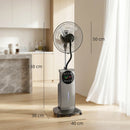 Ventilatore Nebulizzatore 90W con Serbatoio 3,1L 3 Modalità e 3 Velocità Oscillazione 70° e Timer      