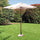 Ombrellone da Giardino Ø 2,5 m Palo Ø38 mm Rotondo Struttura in Legno Bauer Bianco