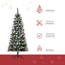 Albero di Natale Artificiale Innevato 150 cm 408 Rami con Pigne Verde