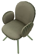 Sedia Stoccolma B Verde Set 2 Pz 64x68x83 cm in Compensato e Spugna e Ferro e Poliestere Verde      