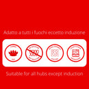 Padella Fornetto con Coperchio in Vetro Antiaderente 1 Manico Ø30 cm Olympia Hard Cook
