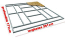 Base Supporto Pavimento per Casetta in Lamiera 251x171 cm Floor L