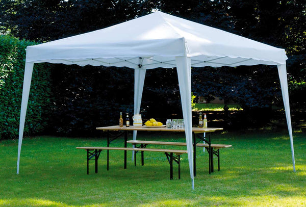 Gazebo Pieghevole da Giardino in Ferro 3X3m Vorghini Limber Bianco sconto