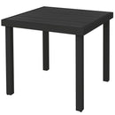 Tavolo da Giardino 78x78 cm Tavola da Pranzo Effetto Legno Nero      