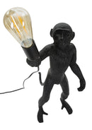 Lampada da Tavolo Monkey Nero 26x34x55 cm in Resina Nero      