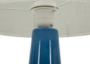Lampada da Tavolo Gress Blu Ø30x51,5 cm in Ceramica e Ferro e Tessuto Blu e Bianco      