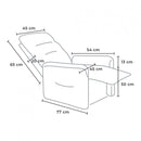 Poltrona Alzapersona Elettrica 1 Motore 77x79x115 cmin Tessuto Nero