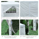 Tendostruttura Pieghevole da Giardino 6 Pannelli Laterali Bianco 3x6m 