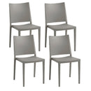 Set 4 Sedie 46x56x82 cm Mosk polipropilene grigia