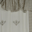 Tenda in tessuto simple heart con mantovana cm 140x300