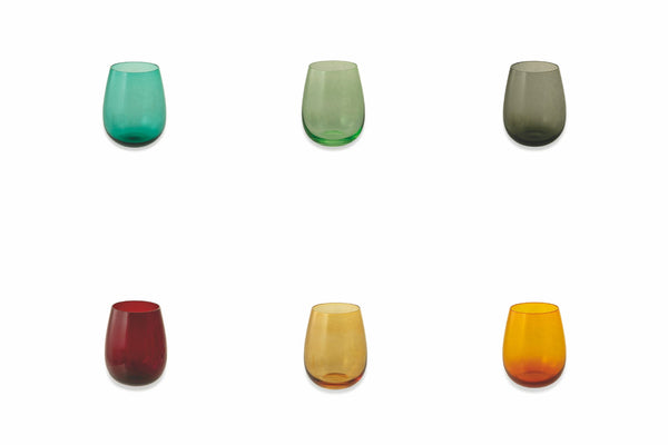 Set 6 Bicchieri Acqua in Vetro 428 ml Villa d'Este Home Tivoli Happy Hour New sconto
