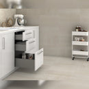 Cassetto Esterno Concept 30 Kg H105 mm P 450 Verniciato Bianco Acciaio Emuca