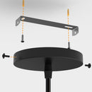 Lampadario Lampada Sospensione Piramide 30cm Design Moderno Paralume Nero