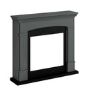 Camino Elettrico da Pavimento 107,2x95,2x24,5 cm Effetto Fiamma 1500W Sined Siena Grigio Scuro