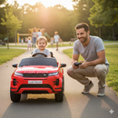 Macchina Elettrica per Bambini Licenza Land Rover Evoque 12V con Telecomando Rosso