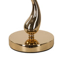 Lampada da Tavolo Cart Bianca Ø25x47 cm in Ferro e Plastica Oro e Bianco      