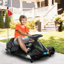 Go Kart Elettrico per Bambini Velocità 3-8 km/h per Drifting Nero  