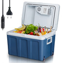 Frigorifero Elettrico Portatile 40L Caldo e Freddo Spina 230V e 12V Portatile con Ruote e Maniglia Blu      