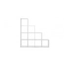 Libreria a scala 140x33x140 cm 10 cubi Udine 2 bianco